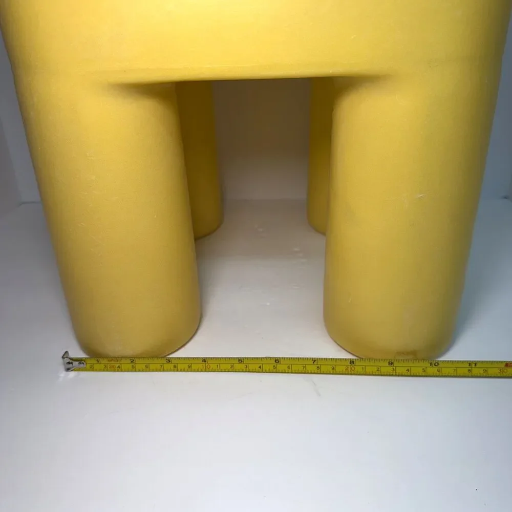 Little Tikes Chunky Chairs Lot of 2 Vintage Child Size 1977 Yellow Rare Year